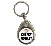 Ozorath Cheeky Monkey Keyring Keychain with Split Ring Attachment and Metal Key Fob