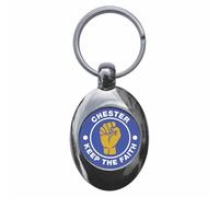 Ozorath Chester Keep The Faith Northern Soul Keyring Keychain Key Ring Chain With Trolley Coin