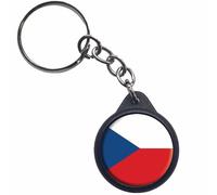 Ozorath Czech Republic National Flag Keyring Keychain Key Ring Chain With Trolley Coin
