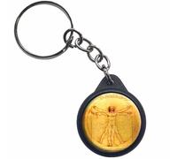 Ozorath Da Vinci Vitruvian Man Keyring Keychain Key Ring Chain With Trolley Coin