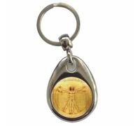 Ozorath Da Vinci Vitruvian Man Keyring | Keychain, Split Ring Attachment, Metal Key Fob, Gift Idea, Present, Novelty, Car, House, Apartment, Flat