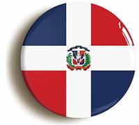 Ozorath DOMINICAN REPUBLIC NATIONAL FLAG BADGE BUTTON PIN (Size is 1inch / 25mm diameter)