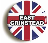 Ozorath East Grinstead Union Jack Button Badge (2inch / 50mm diameter)