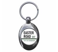 Ozorath Easter Road EH7 Edinburgh Hibs Road Sign Keyring Keychain Key Ring Chain With Trolley Coin