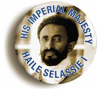 Ozorath Emperor Haile Selassie Button Badge Reggae Rastafarian | Size 1inch / 25mm Diameter, Gift Idea, Present, Novelty