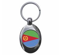 Ozorath Eritrea National Flag Keyring Keychain Key Ring Chain With Trolley Coin