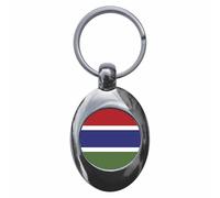 Ozorath Gambia National Flag Keyring Keychain Key Ring Chain With Trolley Coin