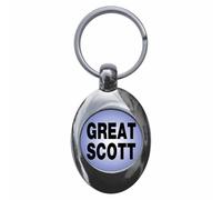Ozorath Great Scott Keyring Keychain Key Ring Chain With Trolley Coin