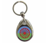 Ozorath GRT Gypsy Roma Traveller Flag Keyring Keychain with Split Ring Attachment and Metal Key Fob