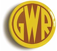 Ozorath GWR GREAT WESTERN RAILWAY BROWN LOGO BADGE BUTTON PIN (Size is 1inch/25mm diameter)