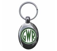 Ozorath GWR Great Western Railway Retro Logo Keyring Keychain Key Ring Chain With Trolley Coin