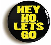 Ozorath Hey Ho Let's Go Punk Fridge Magnet | Circular, 2inch / 50mm Diameter,Refrigerator, Freezer, Appliance Decoration, Gift Idea, Present, Novelty