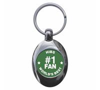Ozorath Hibs #1 Fan Keyring Keychain Key Ring Chain With Trolley Coin