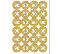 Ozorath Hooray 90 Ninety Ninetieth 90th Birthday Matt Paper Stickers
