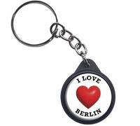 Ozorath I Heart Love Berlin Keyring Keychain With Trolley Coin