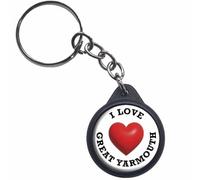 Ozorath I Heart Love Great Yarmouth Keyring Keychain With Trolley Coin