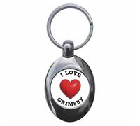 Ozorath I Heart Love Grimsby Keyring Keychain With Trolley Coin