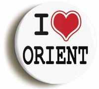 Ozorath I Heart Love Orient Button Badge (1inch / 25mm diameter)