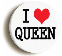 Ozorath I HEART LOVE QUEEN BADGE BUTTON PIN (Size is 1inch/25mm diameter)