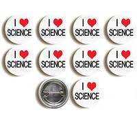 Ozorath I Love Science Button Badge Pack of 10