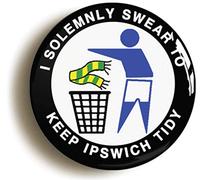 Ozorath I Solemnly Swear To Keep Ipswich Tidy Circular Fridge Magnet (2inch / 50mm Diameter)