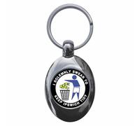 Ozorath I Solemnly Swear To Keep Ipswich Tidy Keyring Keychain Key Ring Chain With Trolley Coin