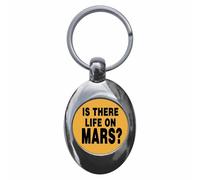 Ozorath Is There Life On Mars Keyring with Trolley Coin | Keychain, Split Ring Attachment, Integrated Shopping Cart Token, Metal Key Fob, Gift Idea, Present, Novelty, Car, House, Flat