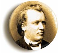 Ozorath Johannes Brahms Romantic Classical Music Button Badge (1inch/25mm diameter)