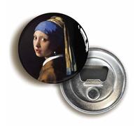 Ozorath Johannes Vermeer Girl With A Pearl Earring Bottle Opener | Circular, 2.3inch / 59mm Diameter, Beer, Ale, Drinks Bar Accessory, Gift Idea, Present, Novelty, Refrigerator Decoration
