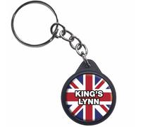 Ozorath King'S Lynn Union Jack Keyring Keychain With Trolley Coin