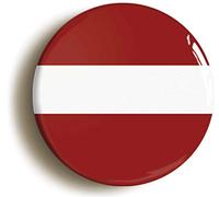 Ozorath LATVIA LATVIAN NATIONAL FLAG BADGE BUTTON PIN (Size is 1inch / 25mm diameter)