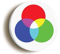 Ozorath LIGHT SPECTRUM COLOURS SCIENCE BADGE BUTTON PIN (Size is 1inch/25mm diameter) GEEK NERD COSTUME
