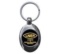 Ozorath LNER London North Eastern Railway Keyring Keychain Key Ring Chain With Trolley Coin