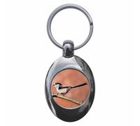 Ozorath Long Tailed Tit Keyring with Trolley Coin