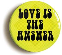 Ozorath Love Is The Answer Sixties Peace Button Badge 1960s