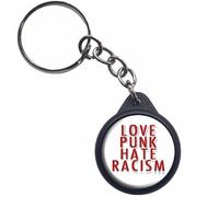 Ozorath Love Punk Hate Racism Keyring Keychain Key Ring Chain With Trolley Coin