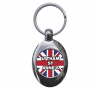 Ozorath Lytham St Anne's Union Jack Keyring Keychain With Trolley Coin
