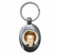 Ozorath Margaret Thatcher Keyring Keychain Key Ring Chain With Trolley Coin