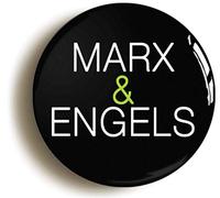Ozorath MARX ENGELS LOGO COMMUNISM SOCIALISM FUNNY BADGE BUTTON PIN (Size is 2inch/50mm diameter)