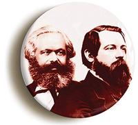 Ozorath MARX ENGELS PORTRAIT COMMUNISM SOCIALISM BADGE BUTTON PIN (Size is 1inch / 25mm diameter)