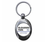 Ozorath Mcdiarmid PH1 St Johnstone Road Sign Keyring with Trolley Coin
