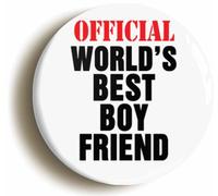 Ozorath Official Worlds Best Boyfriend Funny Button Badge (Size is 2inch / 50mm diameter)
