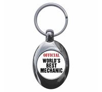 Ozorath Official World's Best Mechanic Keyring Keychain Key Ring Chain With Trolley Coin