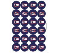Ozorath Ohio United States State Flag Matt Paper Stickers