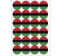 Ozorath Pan African Flag Matt Paper Stickers
