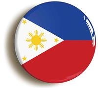 Ozorath PHILIPPINES FILIPINO NATIONAL FLAG BADGE BUTTON PIN (Size is 2inch / 50mm diameter)