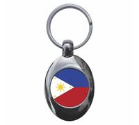 Ozorath Philippines Filipino National Flag Keyring Keychain Key Ring Chain With Trolley Coin