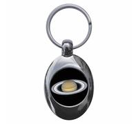 Ozorath Planet Saturn Keyring Keychain Key Ring Chain With Trolley Coin