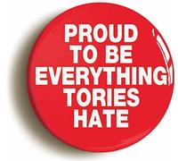 Ozorath Proud To Be Everything Tories Hate Button Badge