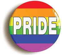 Ozorath RAINBOW PRIDE BADGE BUTTON PIN (Size is 1inch/25mm diameter) LGBT GAY DIVERSITY